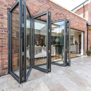 Aluminium Hurricane Proof Glass Bifold Folding Patio & Shed Doors
