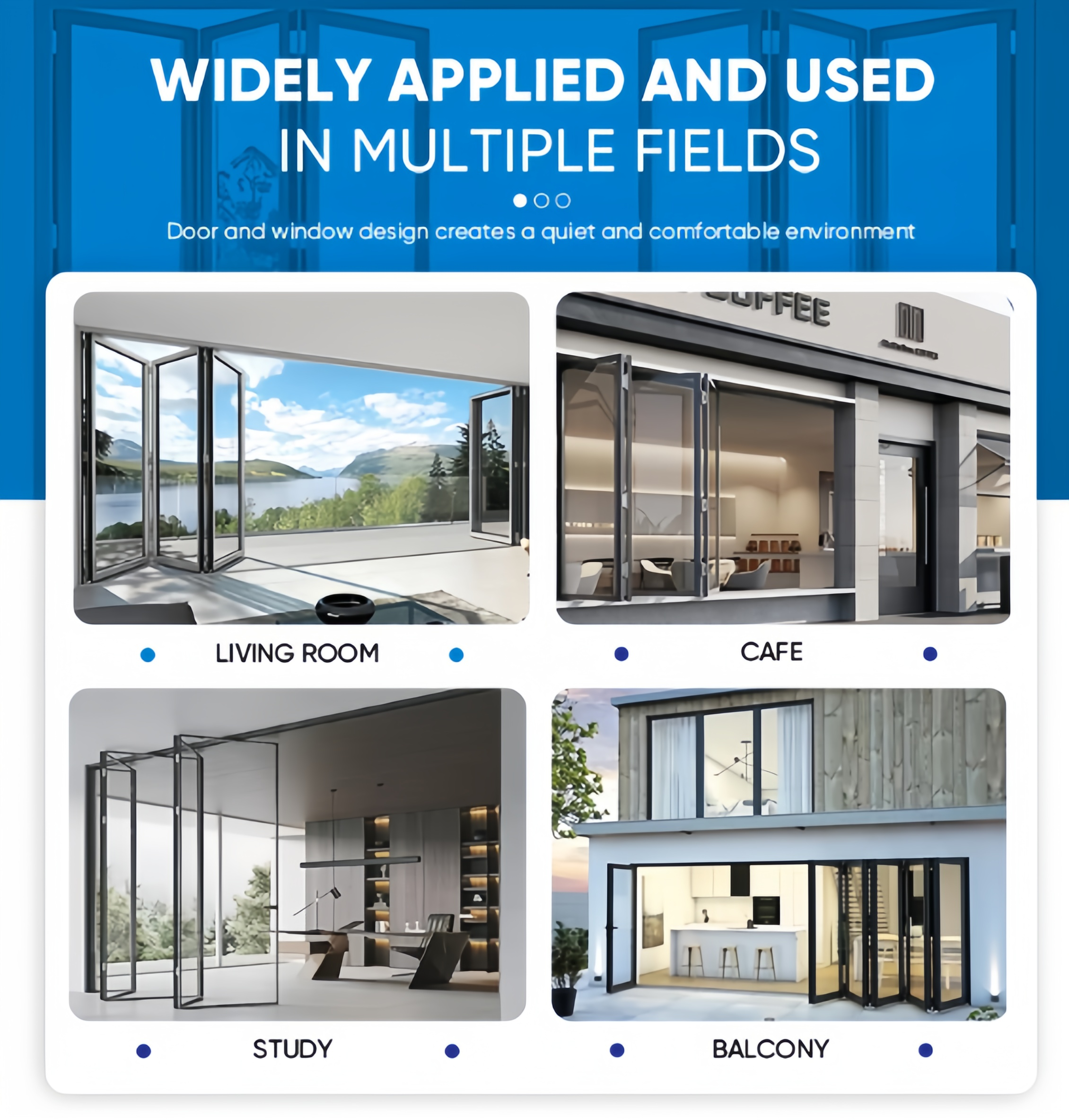 Modern Store Front Double Door Factory Price Commercial Doors System Aluminum Frame Tempered Glass for Mall &amp; Hospital Use
