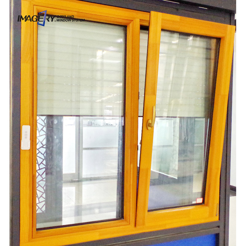 New Design Aluminium Commercial Windows and Doors Tilt and Turn Aluminum-clad Wood Window