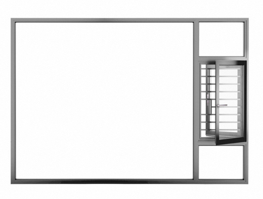 Aluminum Alloy Sliding Combination Window Louver Ventilation Panel Fixed Glass European Design Bathroom Outdoor