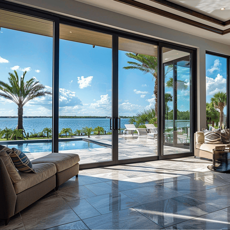 Good Quality Anti rust Waterproof Aluminum Sliding Door for Seaside Cottage, Restaurant Terrace
