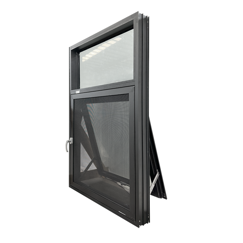 Custom Aluminium Bathroom Ventilation Fixed Glass Awning Window With Screen