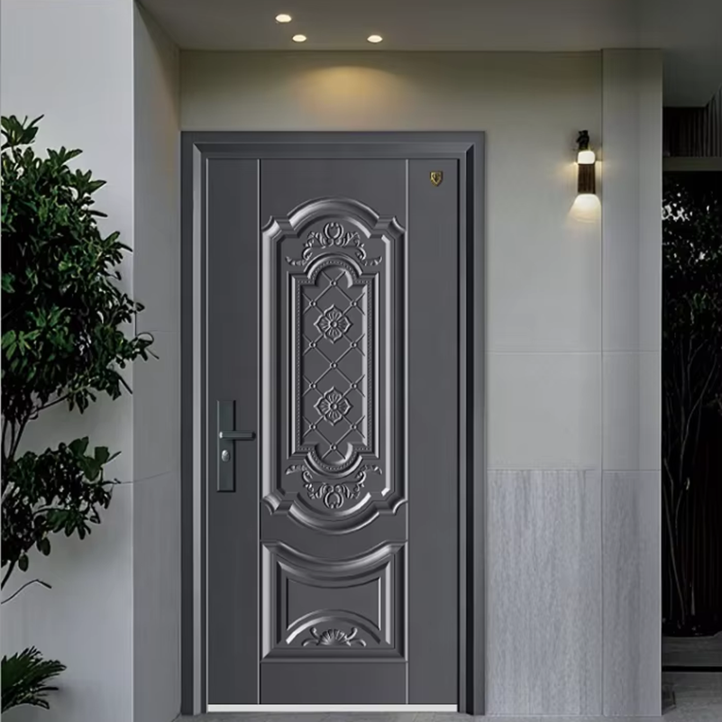 Modern Security Anti-Theft Aluminum Steel Interior Door with Manual Opening Fire Prevention &amp; 3Hr Fire Rating for Home Use