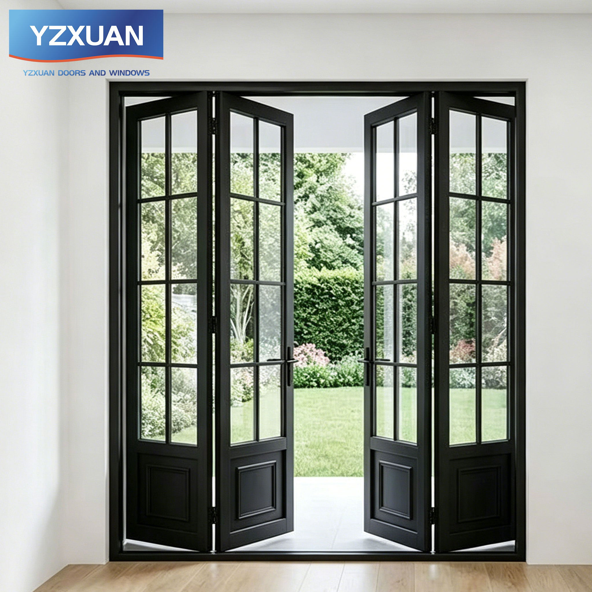 Luxury Retro Style Aluminum Folding Glass Door French Heritage Villa Garden House Interior Partition Kitchen