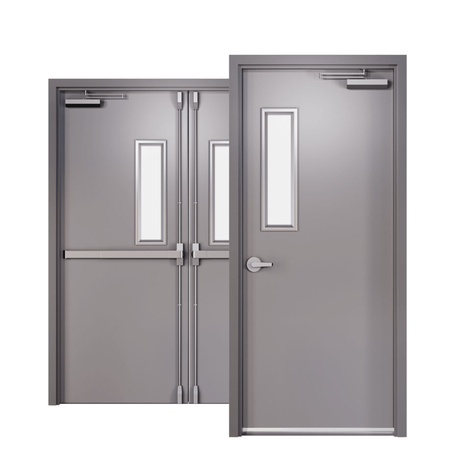 USA Standard Anti-Break Steel Front Entry Door Sound Insulation Metal Security Door With Multi-Point Lock