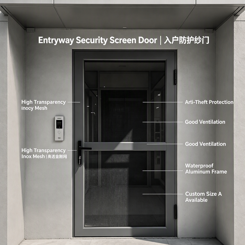 Seamless Welded Security Screen Door