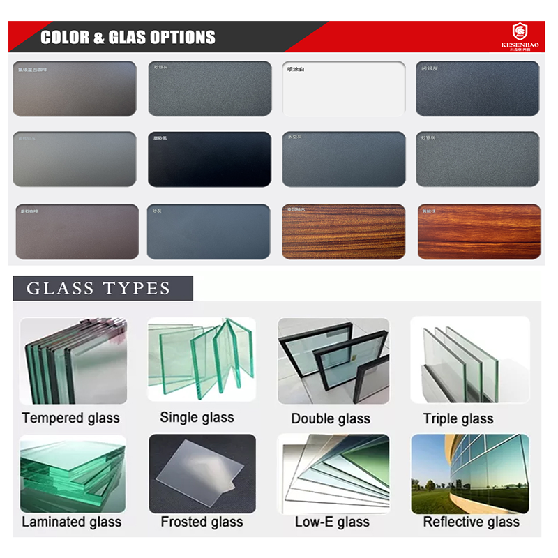 Residential House Commercial Heavy Duty Thermal Break Aluminum Sliding Door with Mosquito Net