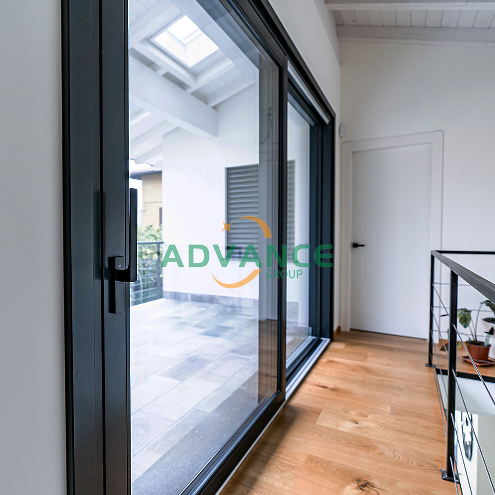 Aluminum Glass Stacking Sliding Door Bullet Proof Slide Glass Door System
