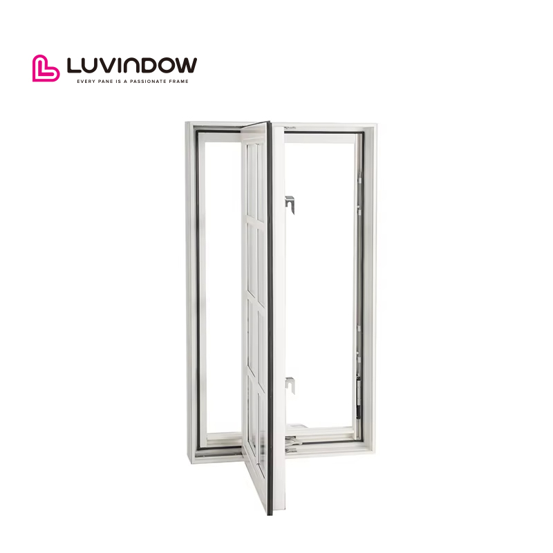 Easy Crank Operation Space Saving Modern Design Thermal Break Aluminum Stainless Steel Casement Window for Bathroom Luxury