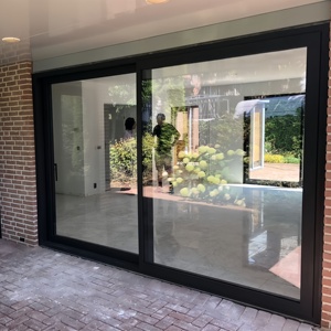 Customized Size Heavy-duty Industrial Sliding Aluminium Doors And windows Sound Proof Aluminum More Panels Slide Door For Sale