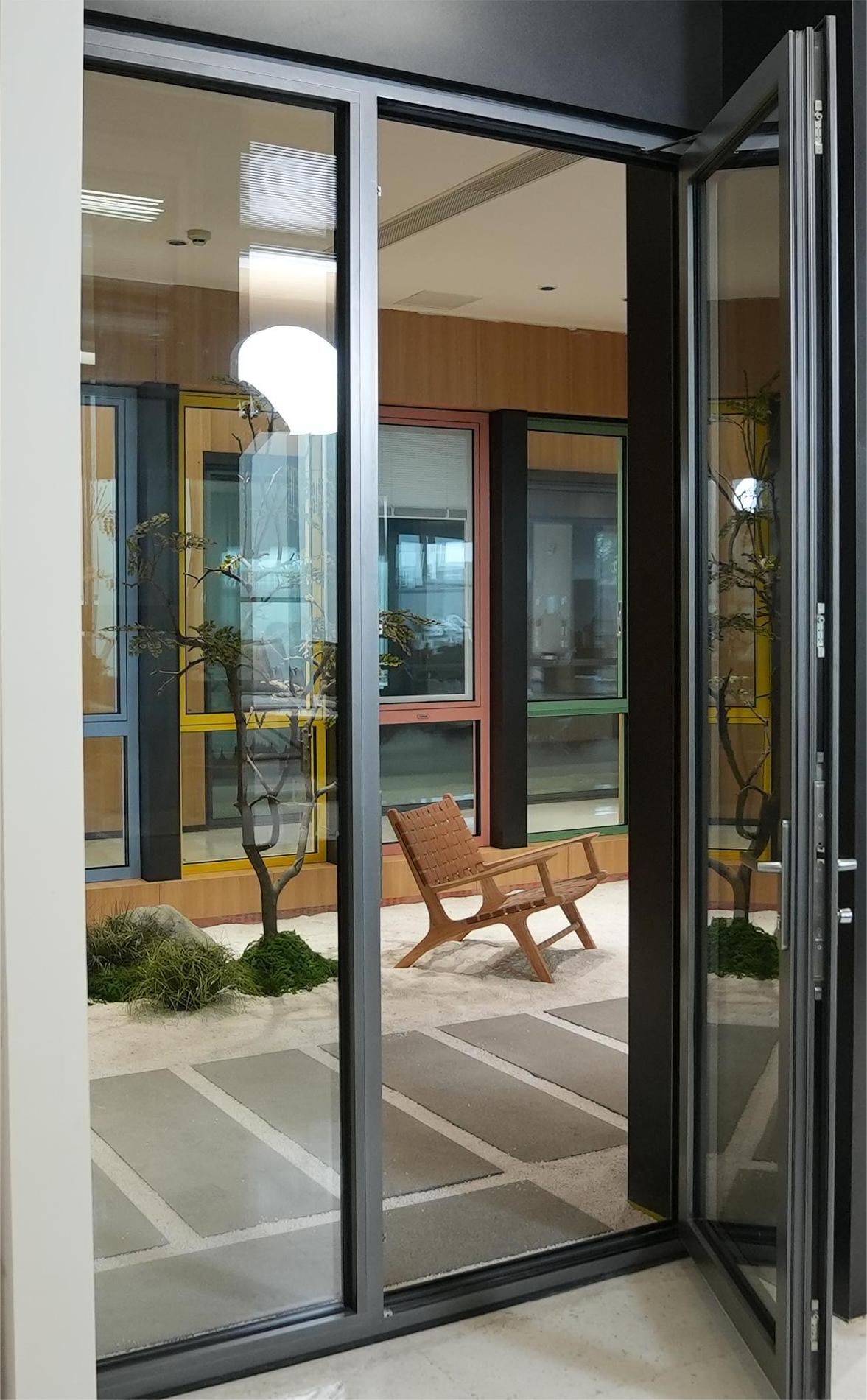 High End Custom Modern Exterior Arch Double Aluminum Anti-theft Door Double Tempered Glass Thermal Insulation For Garden Villa