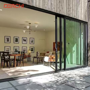 USA CA Factory Wholesale Aluminum Sliding Door Design Double Glazed Balcony Sliding Door Screen Upward Patio Sliding Doors